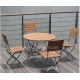 Commercial patio furniture folding iron table top set